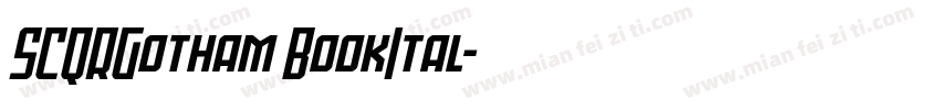 SCQRGotham BookItal字体转换